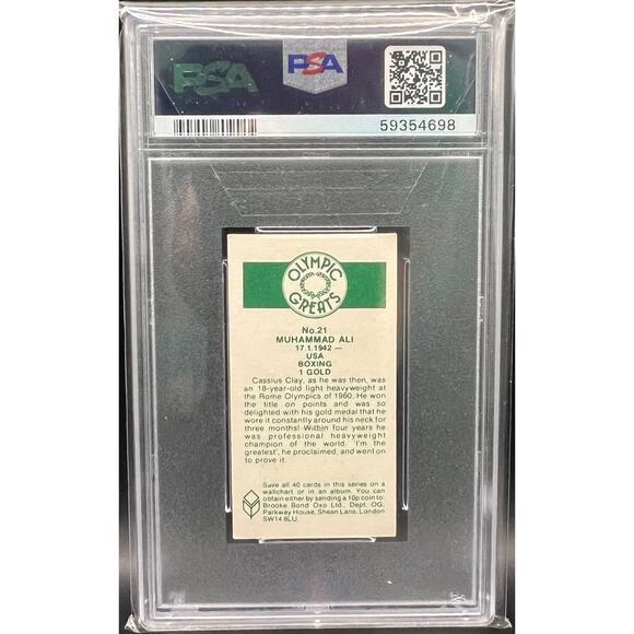 1979 Brooke Bond & CO Muhammad Ali PSA 5 Olympic Greats The Greatest Boxing - Picture 2 of 3